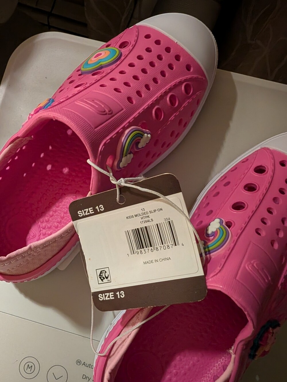 Sketchers Foamies Slip-Ons with Charms NWT